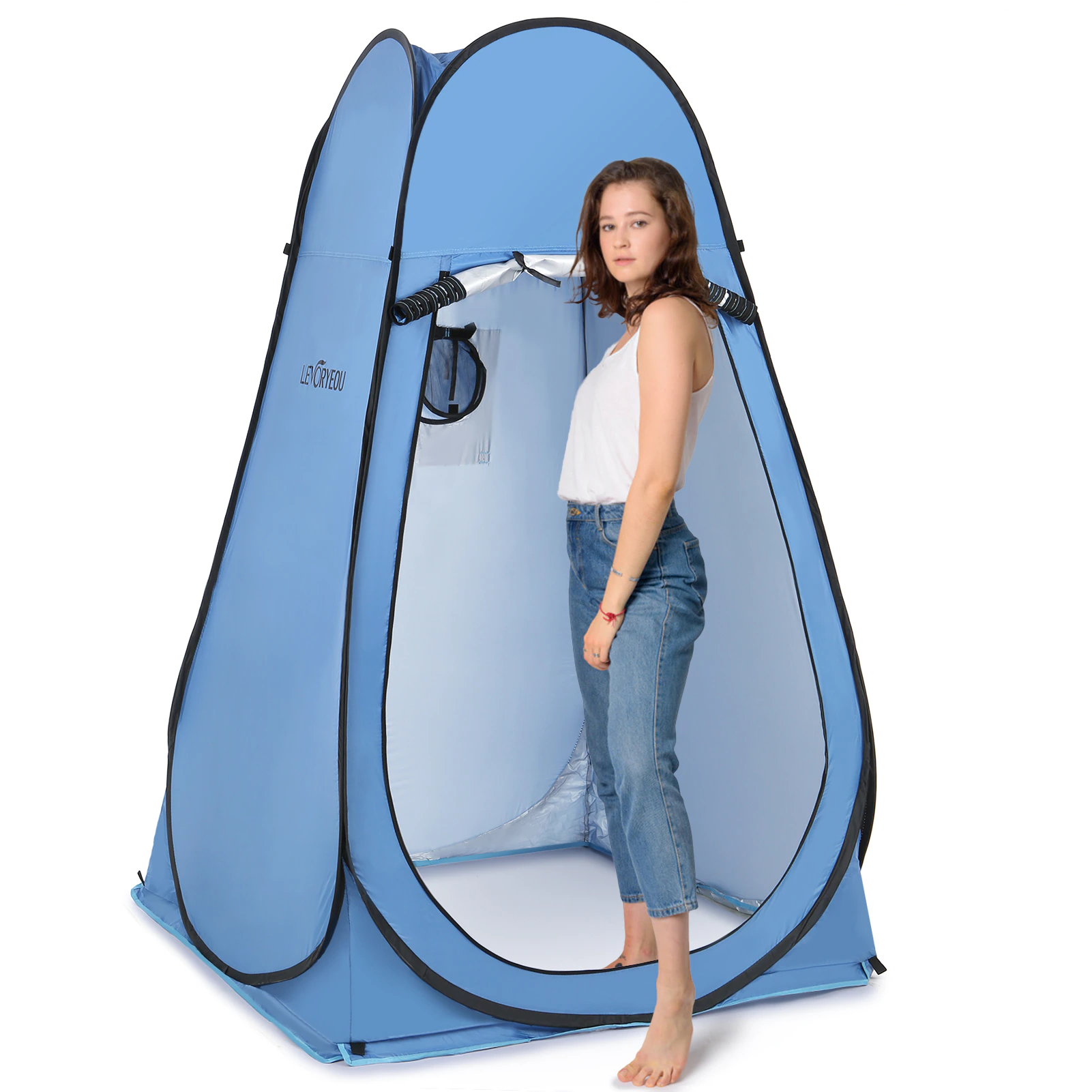 Cheap Goat Tents Popup Pod Changing Room Privacy Tent Portable Outdoor Shower Tent Camp Toilet Rain Shelter For Camping Beach Self driving Travel   